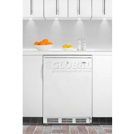 Summit Appliance Div. FF6LWBI Summit  Built In Undercounter Refrigerator W/Lock 5.5 Cu. Ft. White image.