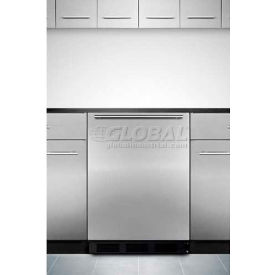 Summit Appliance Div. FF7BKBISSHH Summit  Commercial Built In Undercounter Refrigerator 5.5 Cu. Ft. Black/Stainless Steel image.