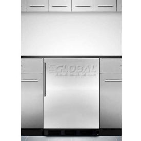 Summit Appliance Div. FF7BKBISSHV Summit  Built In Undercounter All Refrigerator 5.5 Cu. Ft. Black/Stainless Steel image.