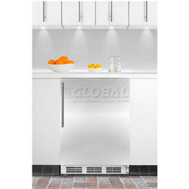 Summit Appliance Div. FF7WBISSHV Summit  Undercounter Built In All Refrigerator 5.5 Cu. Ft. White/Stainless Steel image.