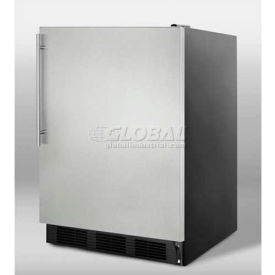 Summit Appliance Div. FF7BKSSHVADA Summit FF6BKBI7FR - Built-In Undercounter All-Refrigerator, BK, SS Door Frame To Accept Custom Pane image.