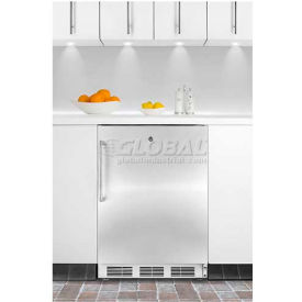 Summit Appliance Div. FF7LWBISSTBADA Summit-32"H All-Refrigerator For Built-In Use Under ADA Counters,, Lock, S/S Door, image.