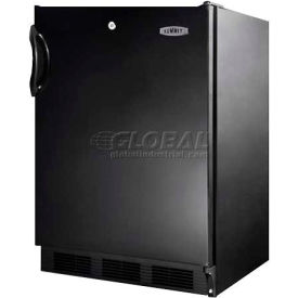 Summit Appliance Div. FF7LBLKBIADA Summit -Freestanding All-Refrigerator, BK, Auto Defrost, Lock, 32" Height For ADA Counter image.