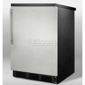 Summit Appliance Div. FF7LBLKSSHV Summit  Commercial Built In-Freestanding Refrigerator 5.5 Cu. Ft. Black/Stainless Steel image.