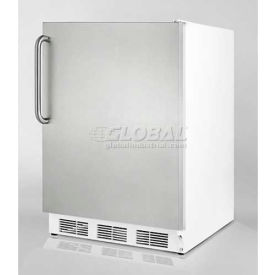 Summit Appliance Div. FF7WSSTB Summit  Commercial Freestanding-Undercounter All Refrigerator 5.5 Cu. Ft. White/SS image.