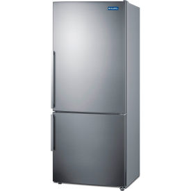 Global Industrial 448223 Global Industrial™ Refrigerator Freezer Combo, Bottom Freezer, 14 Cu. Ft, Stainless Steel image.