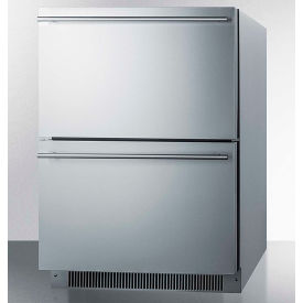 Summit Appliance Div. ADRD24 Summit-2-Drawer All-Refrigerator, Full S/S, Indoor/Outdoor, ADA Compliant image.