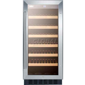 Summit Appliance Div. SWC1535B Summit-15"W Wine Cellar For Built-In Or Freestanding Use,, Digital Controls, LED Light image.