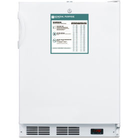 Summit Appliance Div. VT65MLBIADAGP Accucold® Built In General Purpose All Freezer, 3.5 Cu. Ft. Capacity, White image.