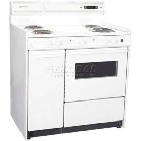 Summit Appliance Div. WEM430KW Summit-Electric Range, 220V, White, Clock Timer, Oven, Light, 36"W image.