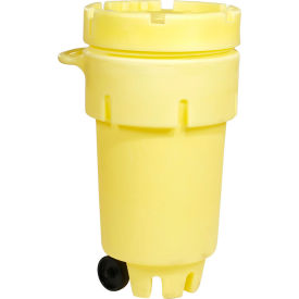 SpillTech&reg; 50 Gallon Wheeled OverPack Salvage Drum with Lid - A50OVER-WD Polyethylene - Yellow
