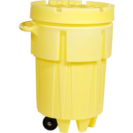 SpillTech&reg; 5 Gallon Wheeled OverPack Salvage Drum with Lid A95OVER-WD 9 - Polyethylene - Yellow
