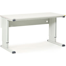 Concept Ergo Frame with ESD Laminate Top, 30" x 60", Light Gray view 2