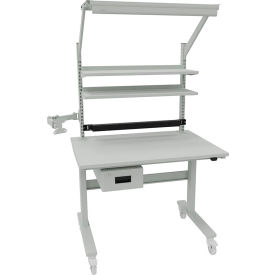 Treston TED Mobile Workstation Configuration 43-5/16"W x 31-1/2"D Gray 