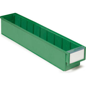 Treston 5010-7-BIOX Treston Biox Stackable Shelf Bin, Plastic, 3-5/8"W x 19-11/16"D x 3-1/4"H, Forest Green image.