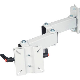 Treston Double Articulating Flat Screen LCD Monitor Arm 4""W x 20""D Gray