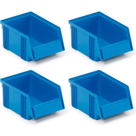 Treston SBS4-1015-6 Hang and Stack Bins for Treston Mobile Panel Carts 4-18"W x 6-1/2"D x 2-5/16"H Blue - Pkg Qty 4 image.