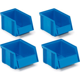 Treston SBS4-2 Hang and Stack Bins for Treston Mobile Panel Carts - Assorted Size Blue - Pkg Qty 4 image.