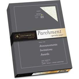 Southworth Company J988C Southworth® Parchment Specialty Paper, 8-1/2" x 11", 32 lb, Ivory, 250 Sheets/Pack image.