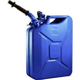 Swiss Link/Stormtec USA 3012 Wavian Jerry Can w/Spout & Spout Adapter, Blue, 20 Liter/5 Gallon Capacity - 3012 image.