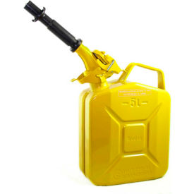 Swiss Link/Stormtec USA 3026 Wavian Jerry Can w/Spout & Spout Adapter, Yellow, 5 Liter/1.32 Gallon Capacity - 3026 image.