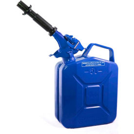 Swiss Link/Stormtec USA 3028 Wavian Jerry Can w/Spout & Spout Adapter, Blue, 5 Liter/1.32 Gallon Capacity - 3028 image.