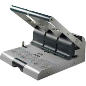 Bostitch 160-Sheet Capacity Xtreme Duty Adjustable Hole Punch,  Antimicrobial, BK/Silver