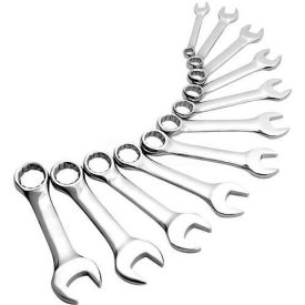 Sunex Tools 9930 11 PC. Full Polish 3/8""-1"" SAE Stubby Combination Wrench Set W/ Carry Case