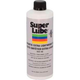 Super Lube Synthetic Extra Lightweight Oil, 1 Pt Bottle, ISO 46, Clear - Pkg Qty 12