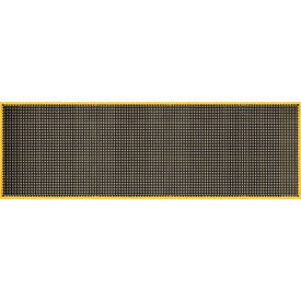 Global Industrial™ Drainage Mat 3W x 10L 7/8"" Thick Black/Yellow Border