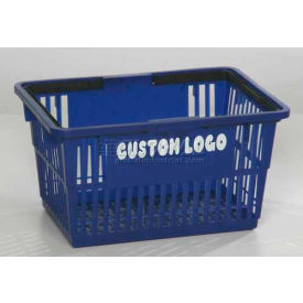 Good L Corporation STANDARD-BLACK Good L ® Standard Plastic Shopping Basket with Plastic Handle 20 Liter 17"L x 12"W x 9"H Black image.