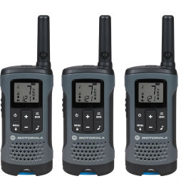 Motorola T200TP Motorola Solutions Talkabout® T200TP Rechargeable Two-Way Radios,Gray - 3 Pack image.