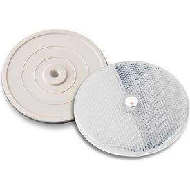 Tapco, Traffic & Parking Control Co, Inc 102227 102227 3-1/4" White Centermount Reflector, Plastic Backplate, RT-90W image.