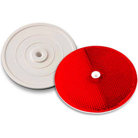 Tapco, Traffic & Parking Control Co, Inc 102232 102232 3-1/4" Red Centermount Reflector, Plastic Backplate, RT-90R image.