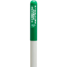 Tapco, Traffic & Parking Control Co, Inc 113785A 113785A Round Dome Utility Sewer Marker, White Pole 72"H, 48" Above Ground, Green image.