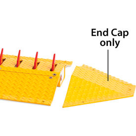 Tapco, Traffic & Parking Control Co, Inc 1610-240 DOORKING® 1610-240 Surface Mount Spike System End Cap, Yellow image.