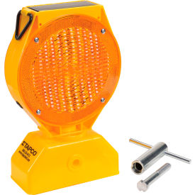 Tapco, Traffic & Parking Control Co, Inc 5785469 5785469 Individual Solar LED Barricade Light, Amber, 3-Way On/Off Switch image.