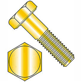 Titan Fasteners AAP08025 Hex Head Cap Screw - M8 x 1.25 x 25mm - Steel - Zinc Yellow - Class 10.9 - DIN 933 - Pkg of 100 image.