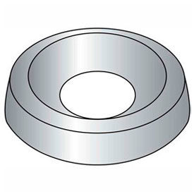 Titan Fasteners APH21 #12 Countersunk Finishing Washer - .307/.267" I.D. - Steel - Nickel Plated -  Grade 2 - 100 Pk image.