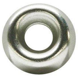 Titan Fasteners DKD66 #6 Countersunk Finishing Washer - .185/.161" I.D. - .012/.02" Thick - Brass - Nickel Plated - 100 Pk image.