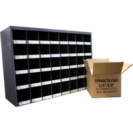 1565 Piece Carriage Bolt Assortment - 1/4" to 5/8" - Grade 2 - Steel - Zinc Plated 