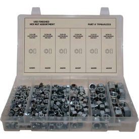 Titan Fasteners TFP6AAU315 315 Piece Finished Hex Nut Assortment - 1/4" to 5/8" - Grade 2 - Coarse Thread image.