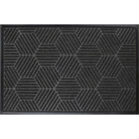 Andersen Company 1848123070 WaterHog Silver Entrance Mat, 3/8"Thick, 2W x 3L, Black Cleated Backing image.