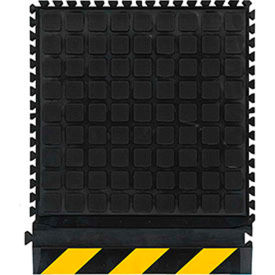 Comfort Modular Side Tile 3/4" Thick 1.5' Black/Yellow Chevron Border view 2