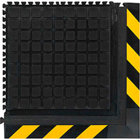 Comfort Modular Corner Tile 3/4" Thick 1.5' Black/Yellow Chevron Border view 2