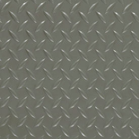 M+A Matting Military Diamond Switchboard Plate Mat 3/16" Thick 3 x 75 Gray 