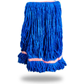 14 Oz. Looped-End Wet Mop Head, Blue, 12/Pack view 2