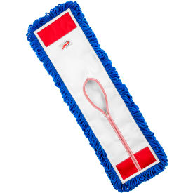 24" Dust Mop Head, Microfiber, Blue, Pack of 12 view 2