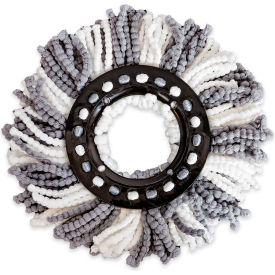 Commercial Pro-Grade Tornado Spin Mop Refill, White/Black, 5/Pack view 2