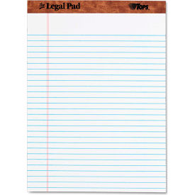 Tops Business Forms 75330 TOPS® The Legal Pad Rule Perforated Pads 75330, 8-1/2" x 11-3/4", White, 50 Sheets/Pad image.